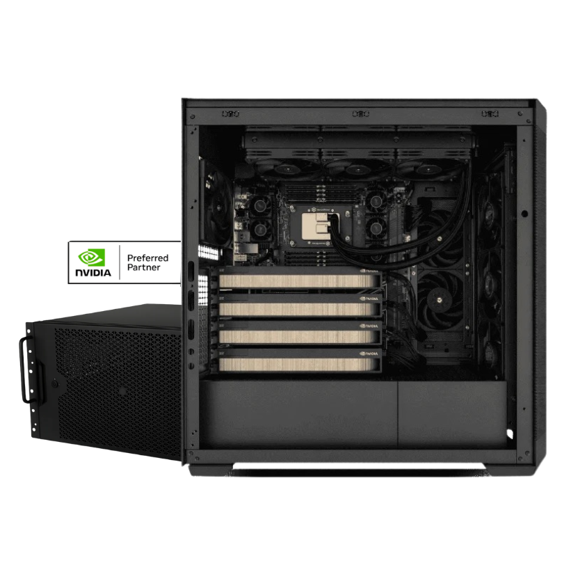 Novatech AI workstation and rack server, NVIDIA Preferred Partner